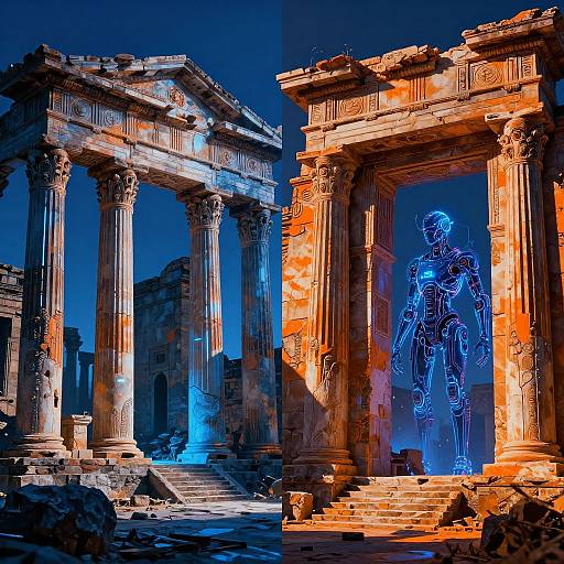 Futuristic Cyber Ruins Fusion