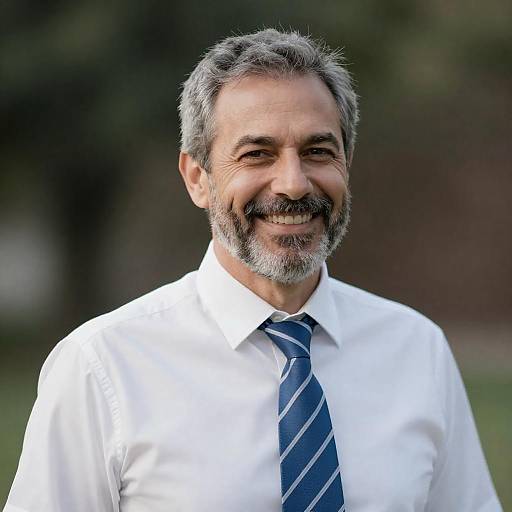Warm Outdoor Portrait of Middle-Aged Man