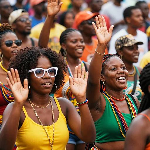 Vibrant Festival Crowd Celebration