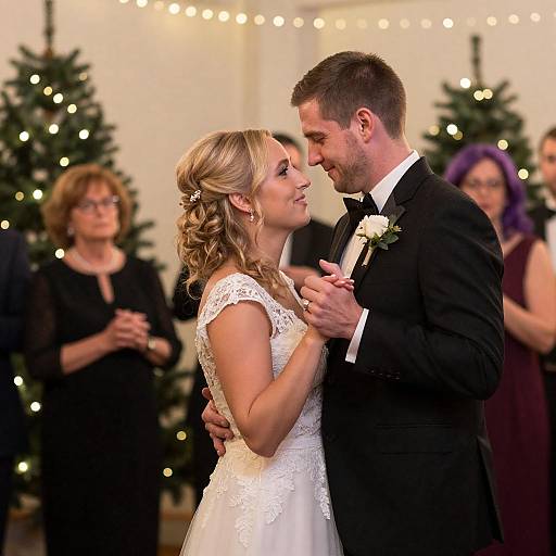 Romantic Wedding Dance Under String Lights