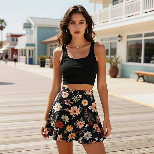 Stylish Woman on Wildwood Boardwalk