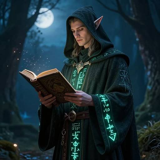 Majestic Male Elf Wizard Portrait