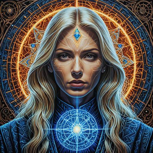 Ethereal Mage in Glowing Acrylic Art Ethereal Mage in Glowing Acrylic Art