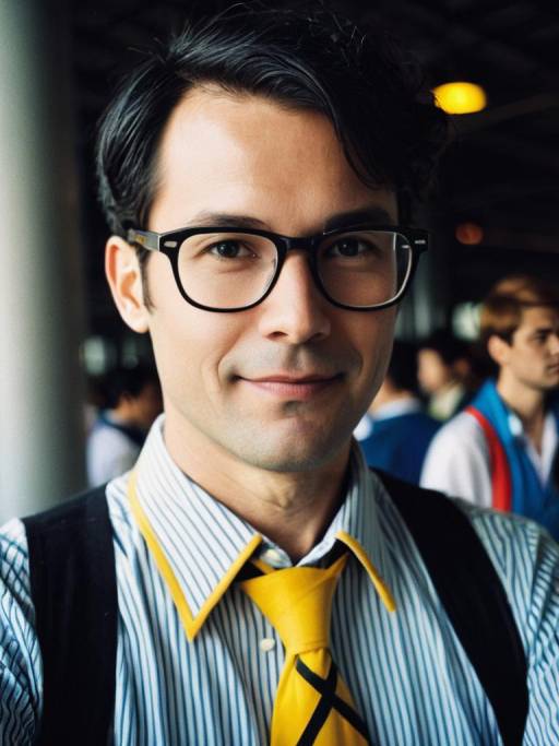 Man in Nerd Costume at Cosplay Festival