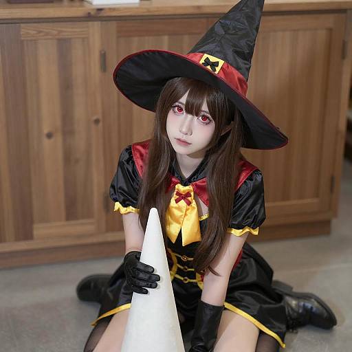 Young Woman in Wizard Costume