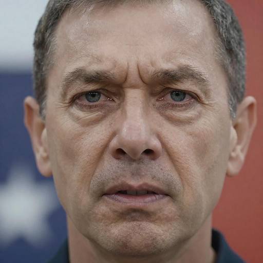 Intense Close-Up of an Older Man