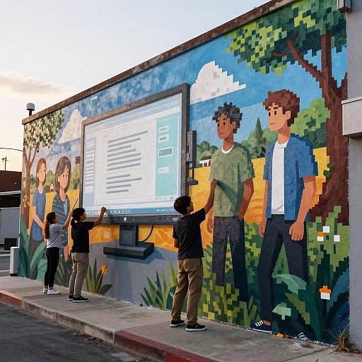 AI Completing Urban Digital Mural