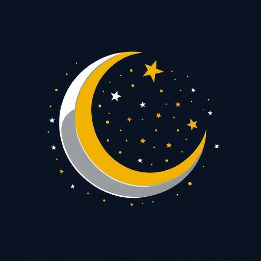 Elegant Golden Crescent Moon Design