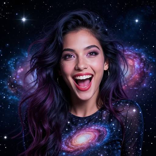 Galaxy Girl with Stunning Eyes
