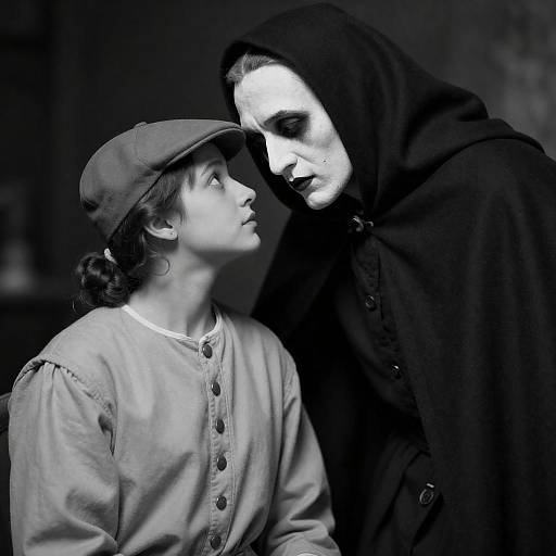 Intense Black-and-White Period Cloaked Duo