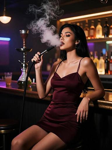 Glamorous Shisha Nightlife at Bar