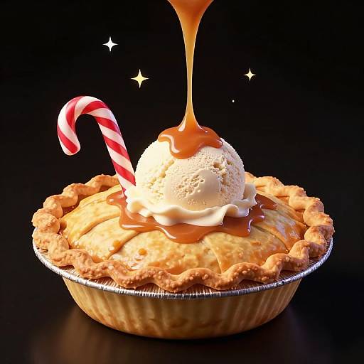 Pixar-Style Apple Pie with Candy Canes