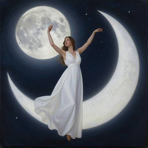 Moon Flower: Figurative Oil Painting