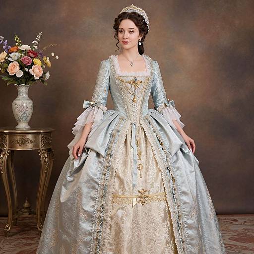 Baroque-Rococo Princess in Pastel Elegance