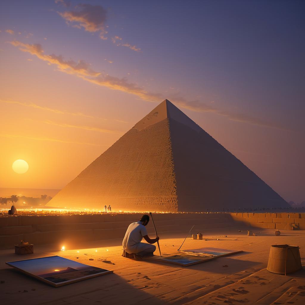 Capturing Dusk at the Great Pyramid