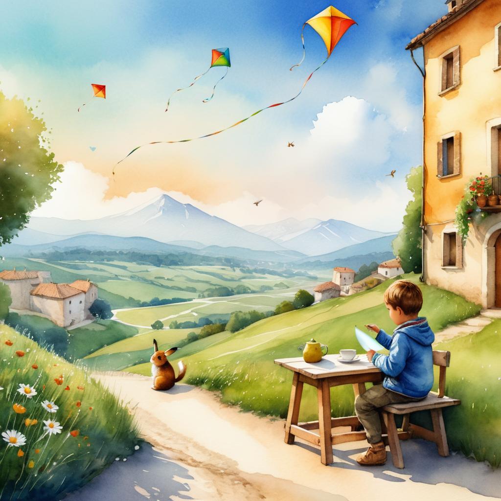 Whimsical Afternoon with a Colorful Kite