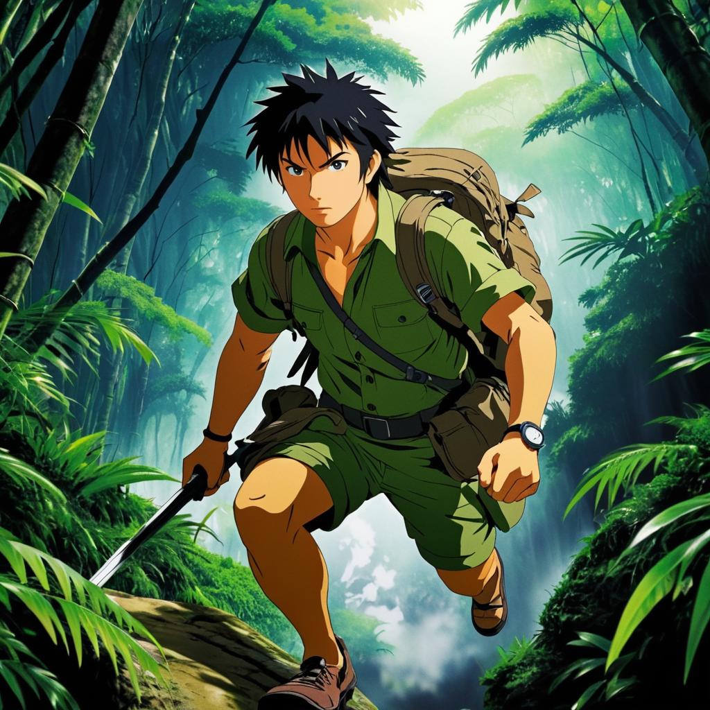 Dramatic Jungle Adventure Explorer in Anime