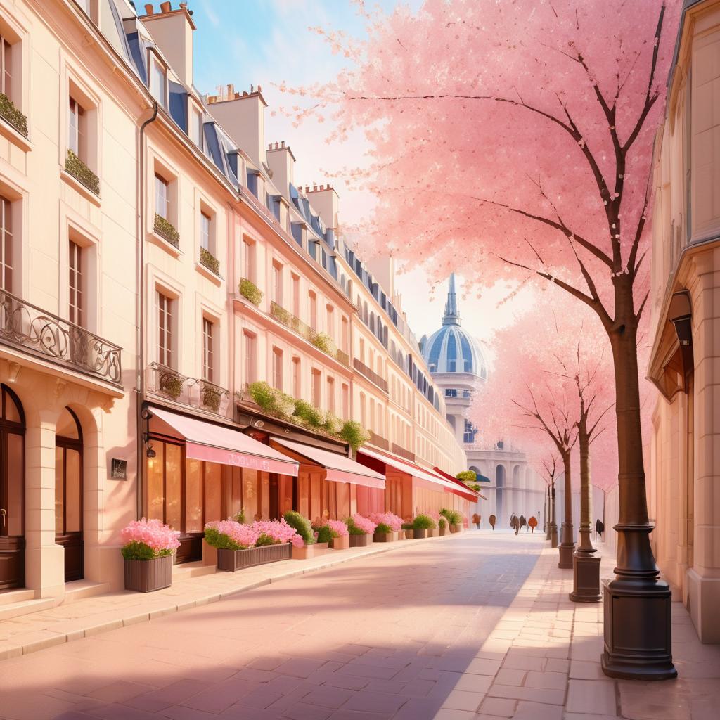 Charming Spring in Paris - Digital Art