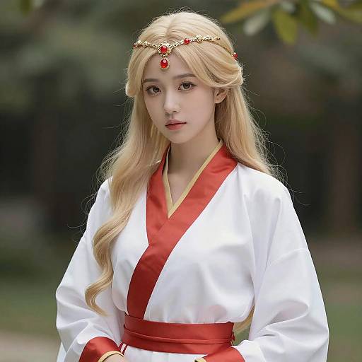 Elegant Portrait of a Blonde Woman