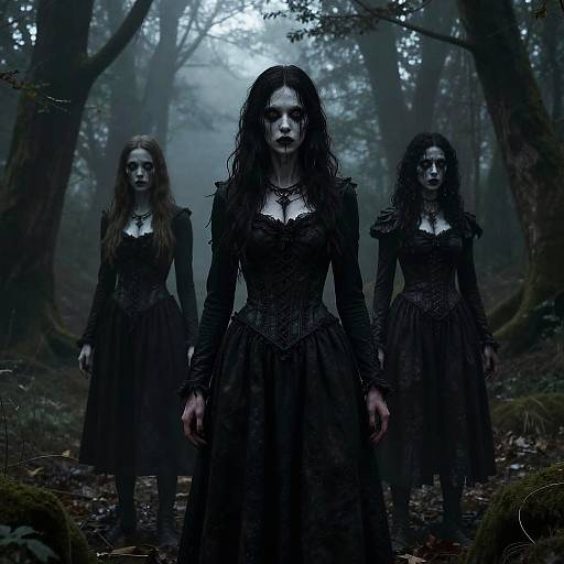 Female Horror Game Characters in Fog