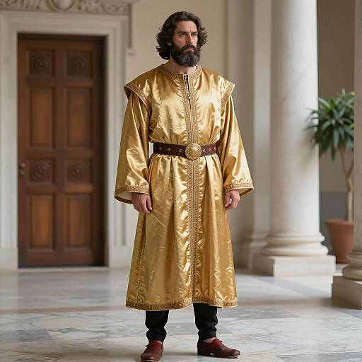 Regal Photorealistic Portrait of Bearded Man