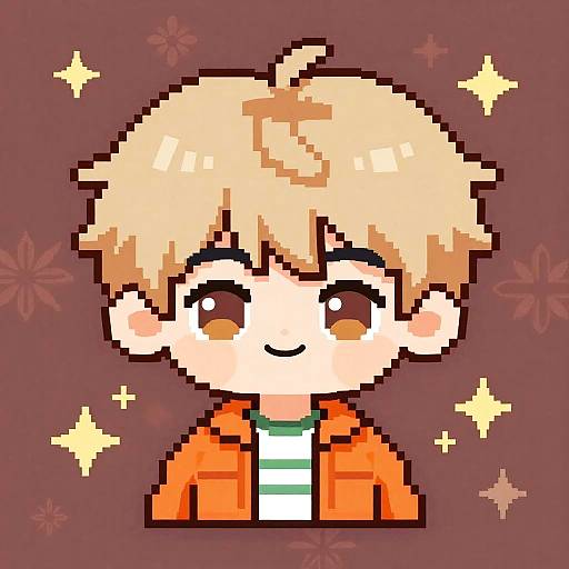 Cozy Chibi Pixel Art Poster