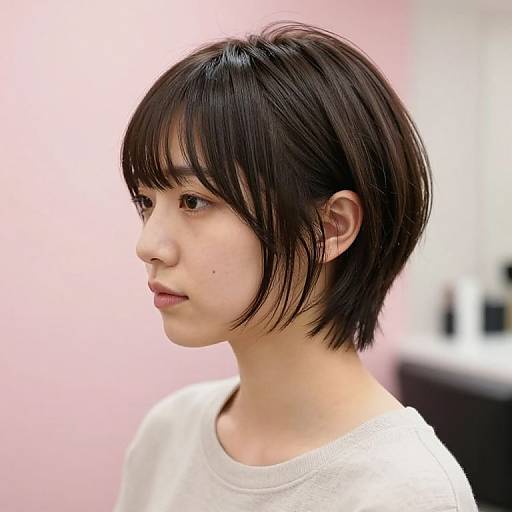 Artistic Japanese Female Haircuts Portrait