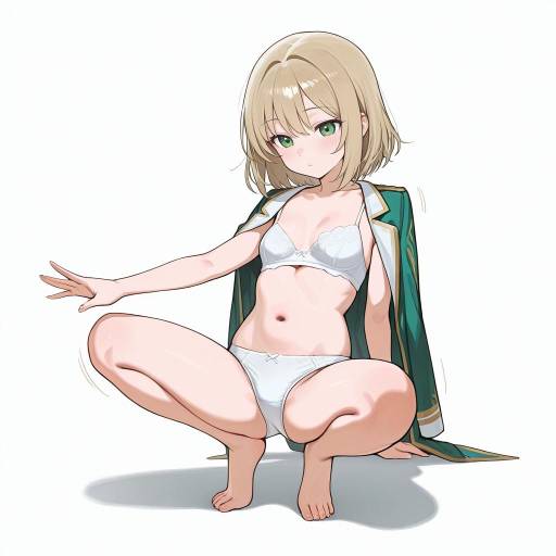 Delicate Girl in Wushu Stance Delicate Girl in Wushu Stance