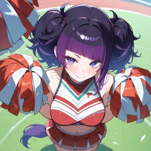Dynamic Cheerleader in Action