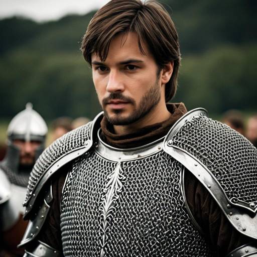 Young Man in Medieval Knight Armor