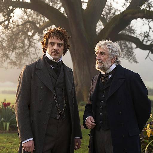 Victorian Garden Meeting at Dawn