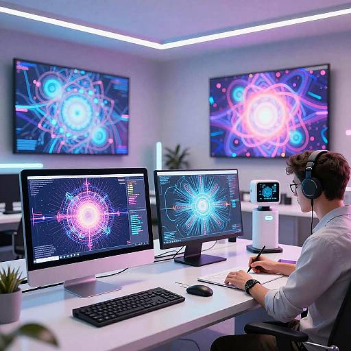 AI Artwork Generator in Creative Workspace