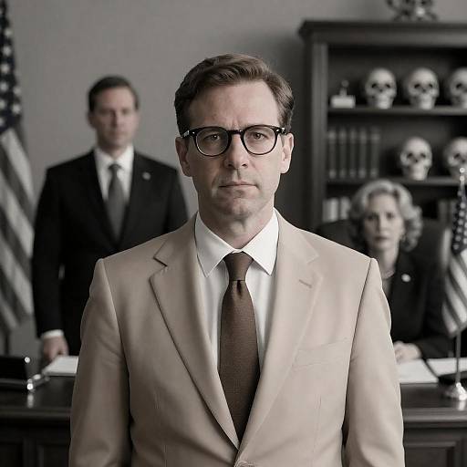 Monochrome Portrait in Formal Setting