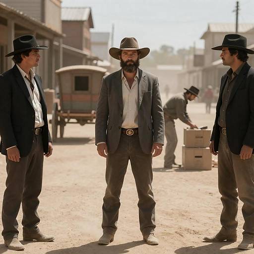 Dusty Western Town Street Scene