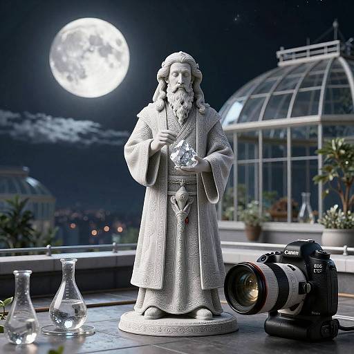 Moonlit Celestial Botanist Reveals Philosophers Stone