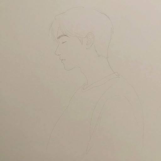 Minimalist One-Line Side Profile Portrait