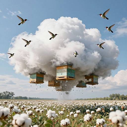 Surreal Airborne Beehive Cloudscape