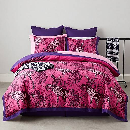 Vibrant Leopard Print Baby Crib Bedding