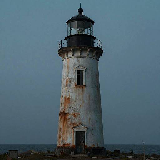 Abandoned Lighthouse at Dusk