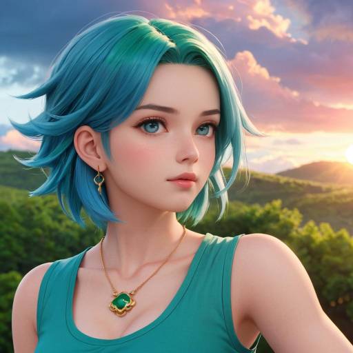 Young Woman in Sunrise Outdoors