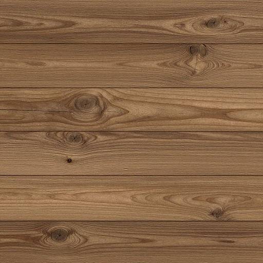 Photograph of close-up wooden planks with natural grain patterns, knots, and varied brown hues, showcasing detailed texture and texture.