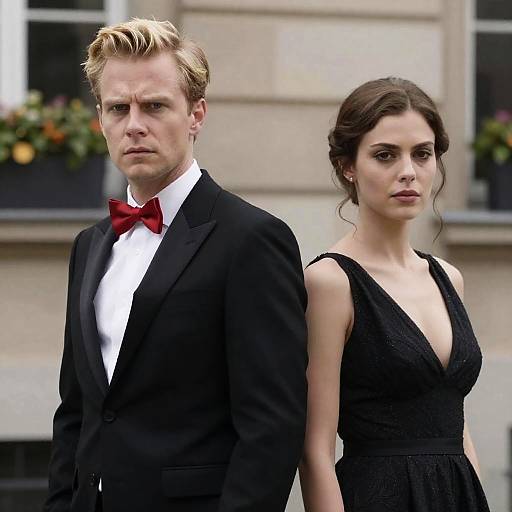 Pair Portrait in Outdoor Setting