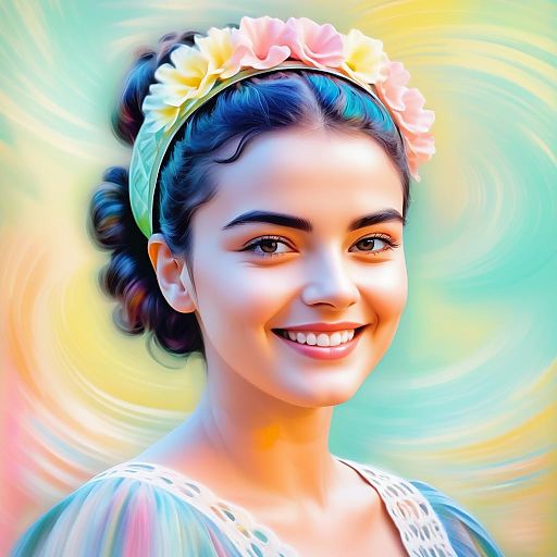 Charming Smiles in Pastel Dreams Charming Smiles in Pastel Dreams