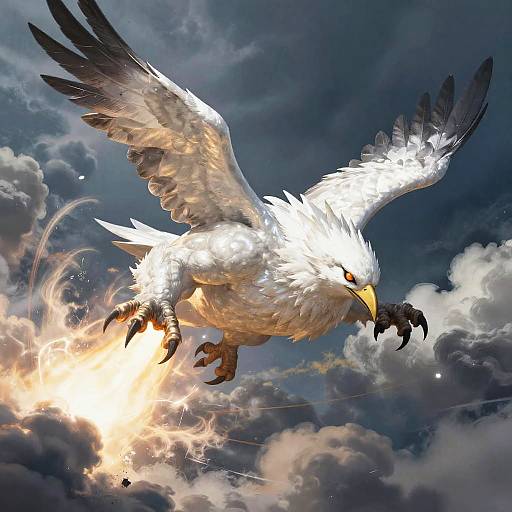 Giant Eagle Sky Battle Illustration