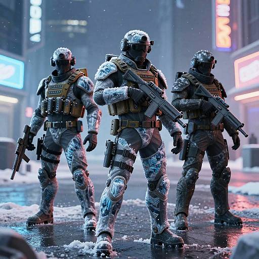 Iced-Out R6 Operators in Neon Winter