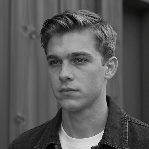 Classic Black-and-White Portrait of a Man