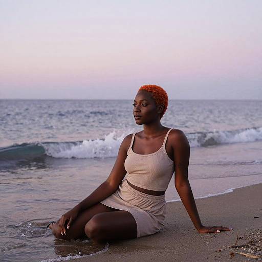 Serene Black Woman by Ocean Dawn