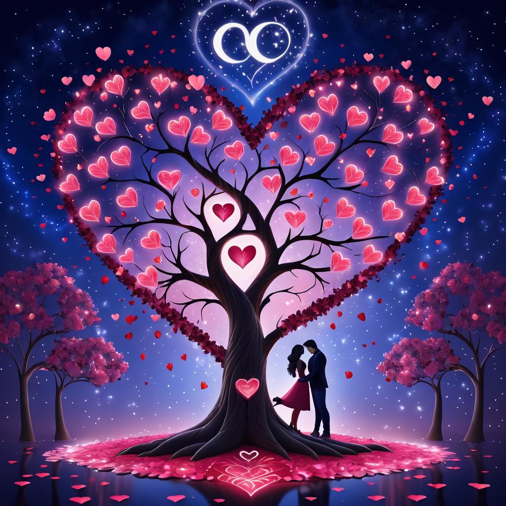 Romantic Fantasy Tree for Valentine's Day