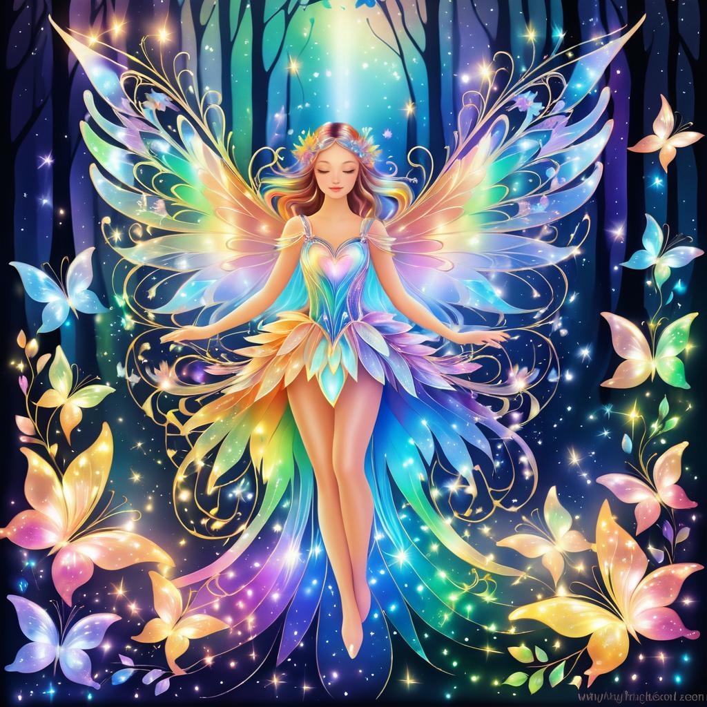 Whimsical Fairy in Enchanted Forest