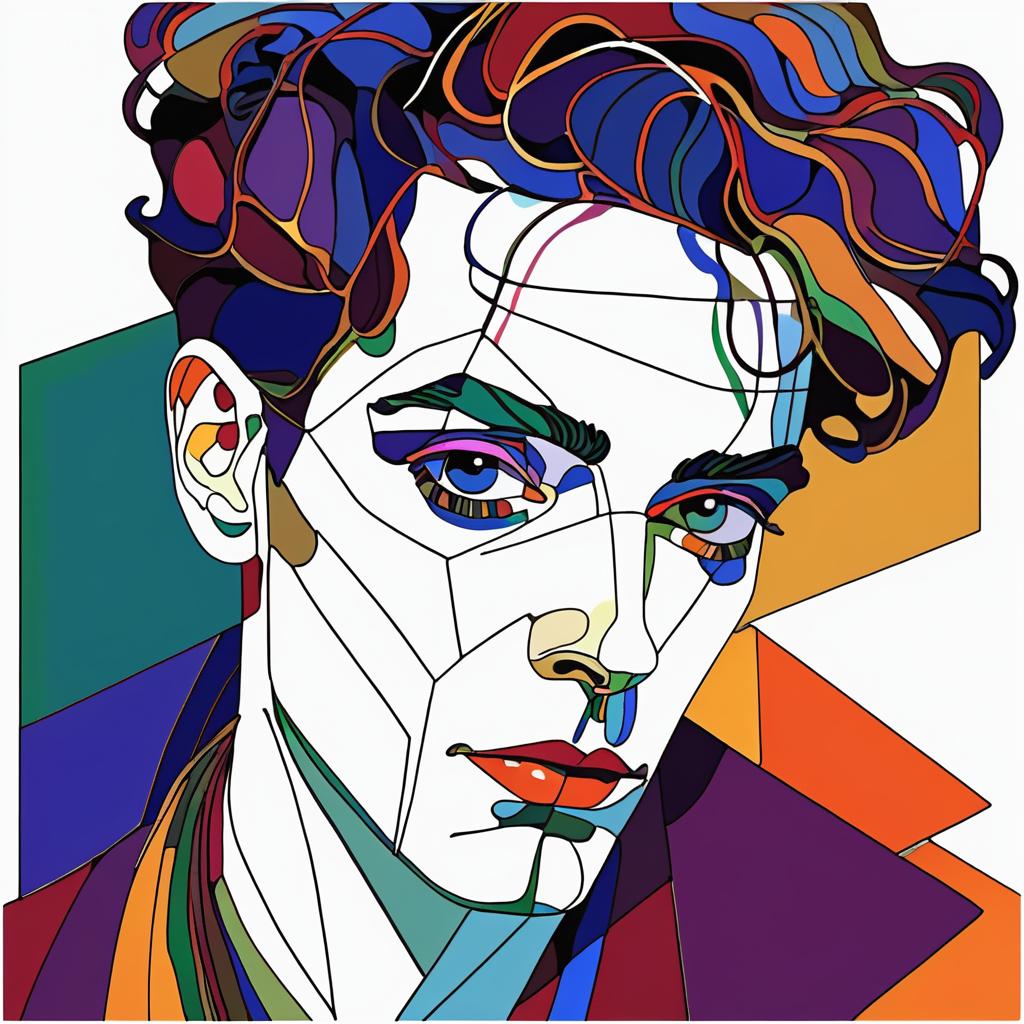 Egon Schiele Inspired Expressionist Portrait Art